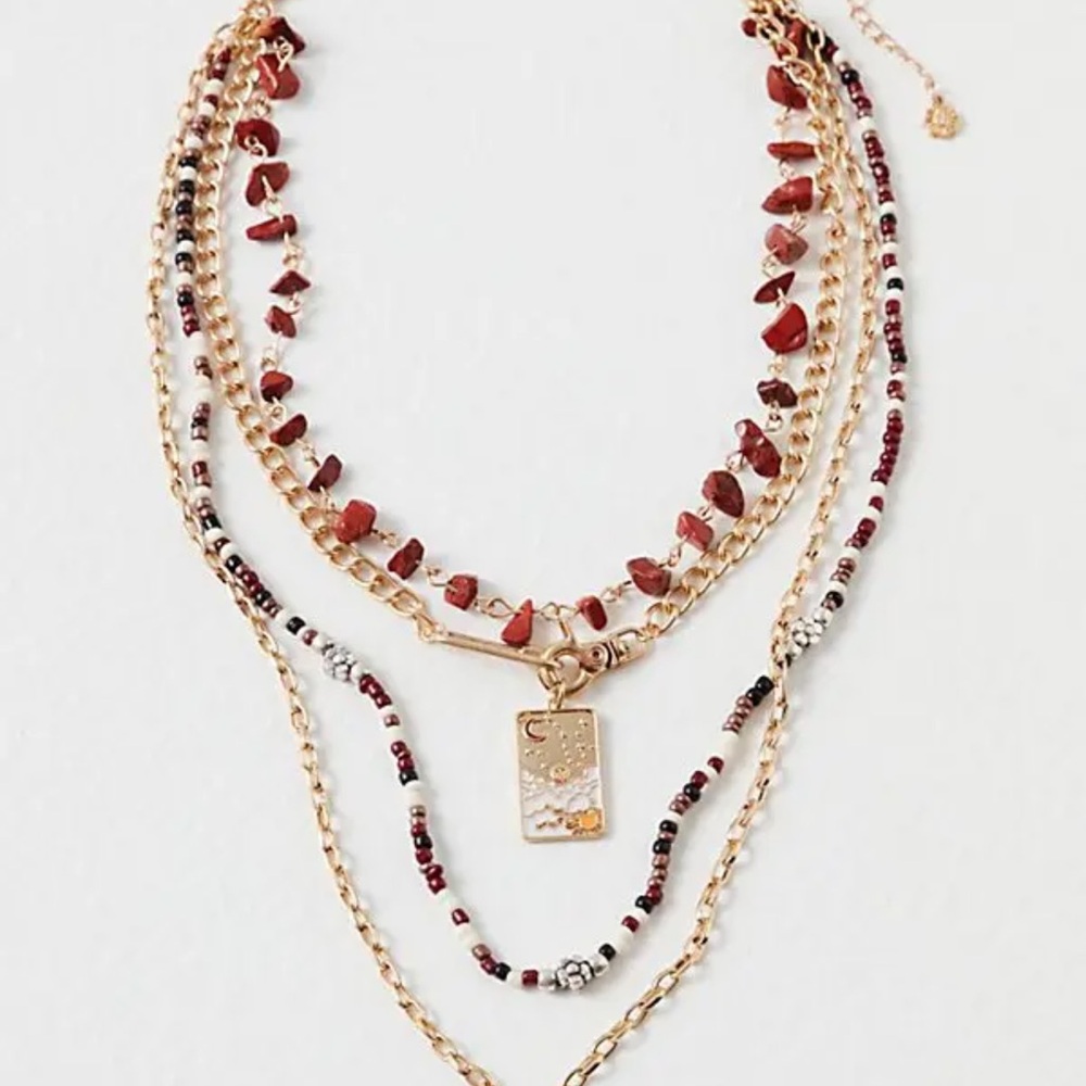 Free people little island layered necklace set